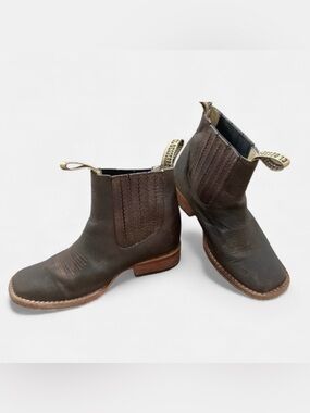 Bessero Kids Rhino Chocolate Brown Cowboy Ankle Boot Size 19 MEX (US 12 Kids)